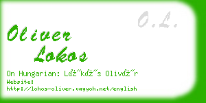 oliver lokos business card